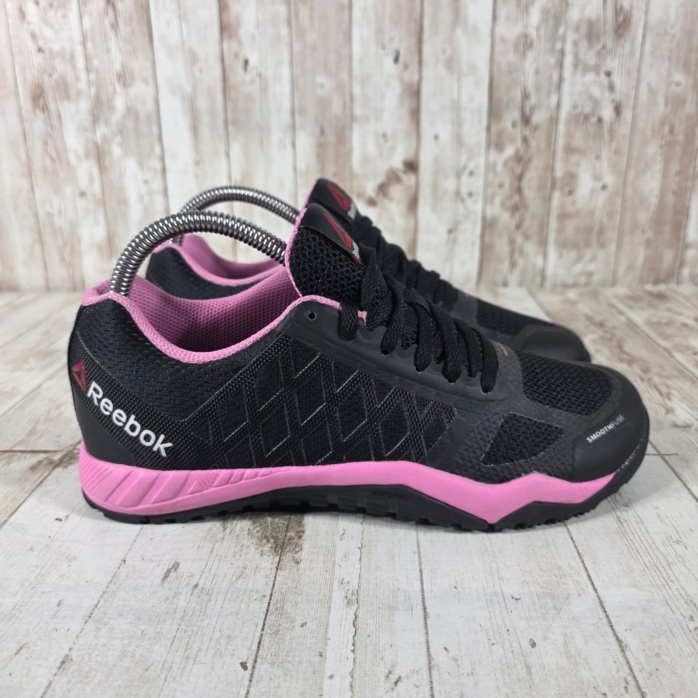Reebok Crossfit Nano 6.0 Womens Black Pink Training Shoes V72191 Size 7